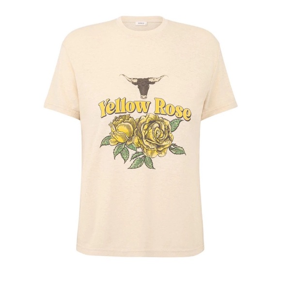 Spell Tops - Spell Yellow rose vintage tee NWT